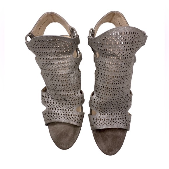Vince Camuto Metallic Taupe Eadon Heeled Sandals. Gentle Used Condition! - Picture 8 of 12
